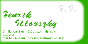 henrik illovszky business card